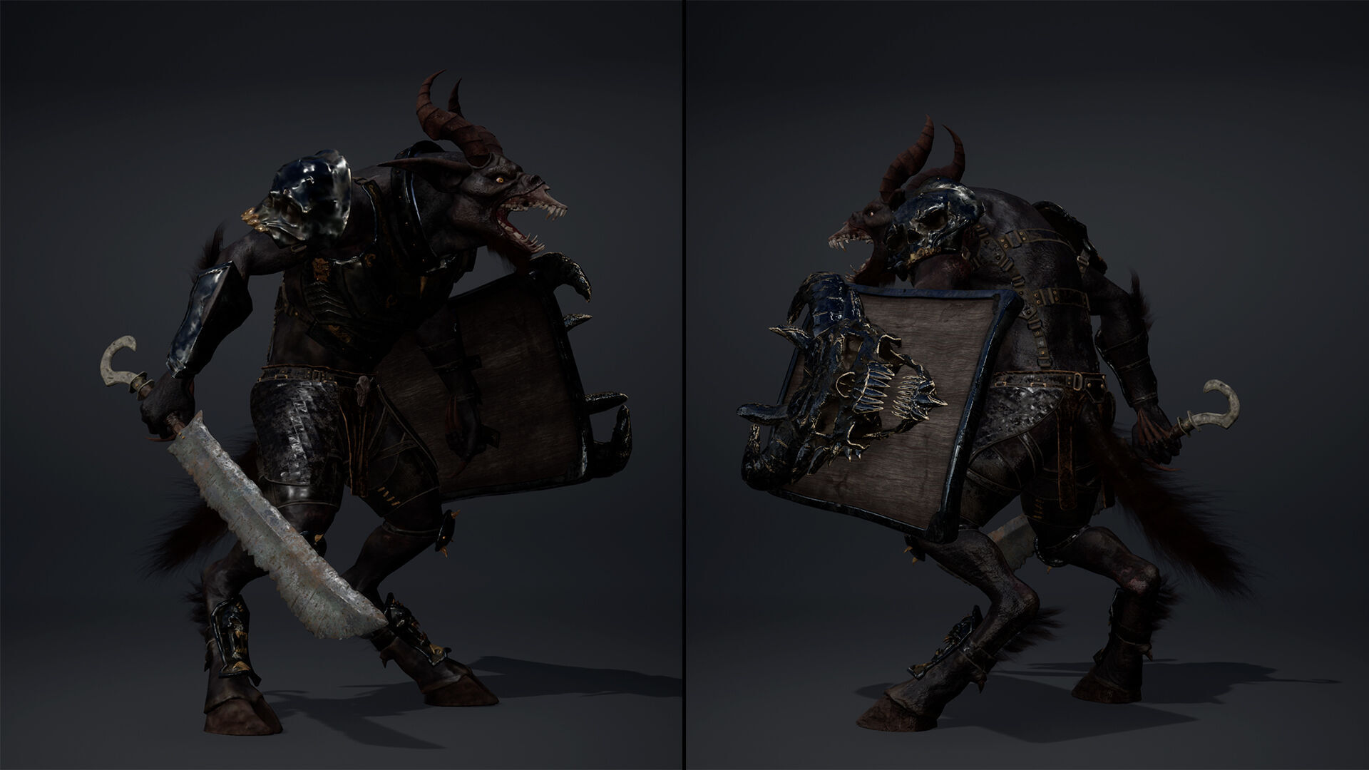 Shadow Swordman Low-poly 3D model_23