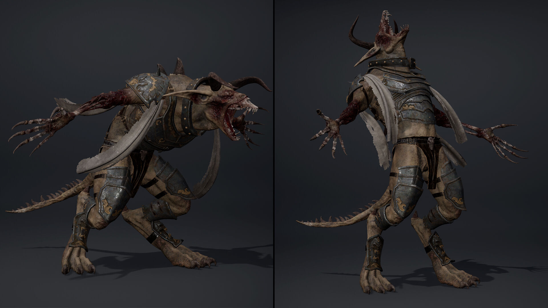 Shadow Swordman Low-poly 3D model_33