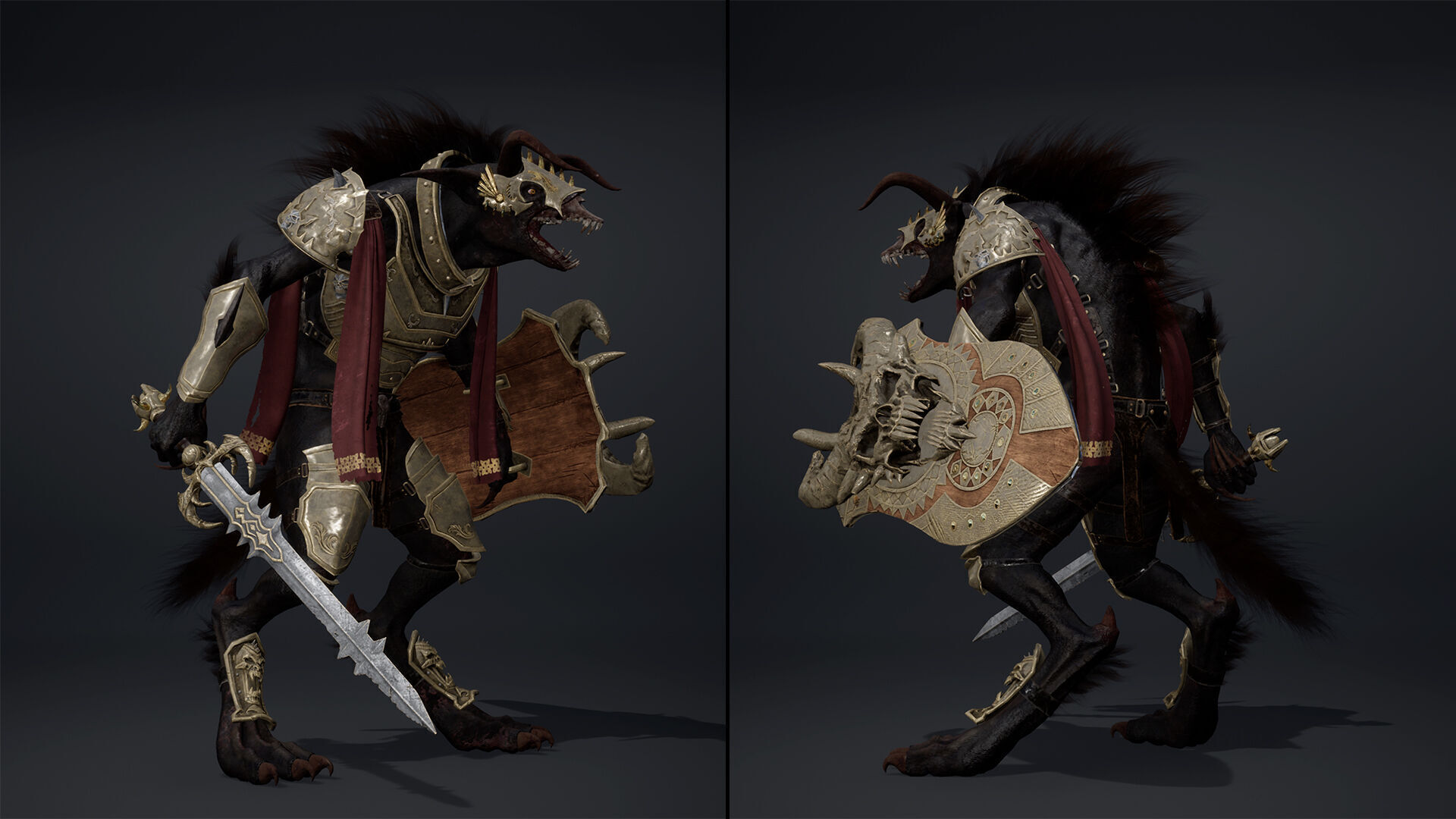 Shadow Swordman Low-poly 3D model_14