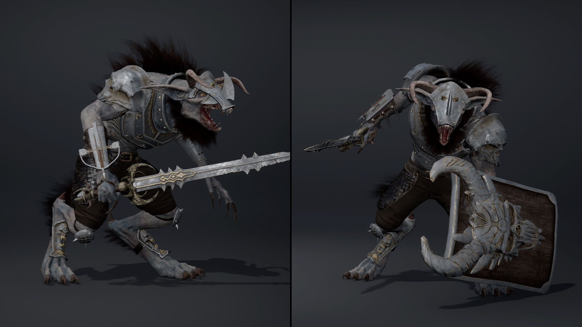 Shadow Swordman Low-poly 3D model_17