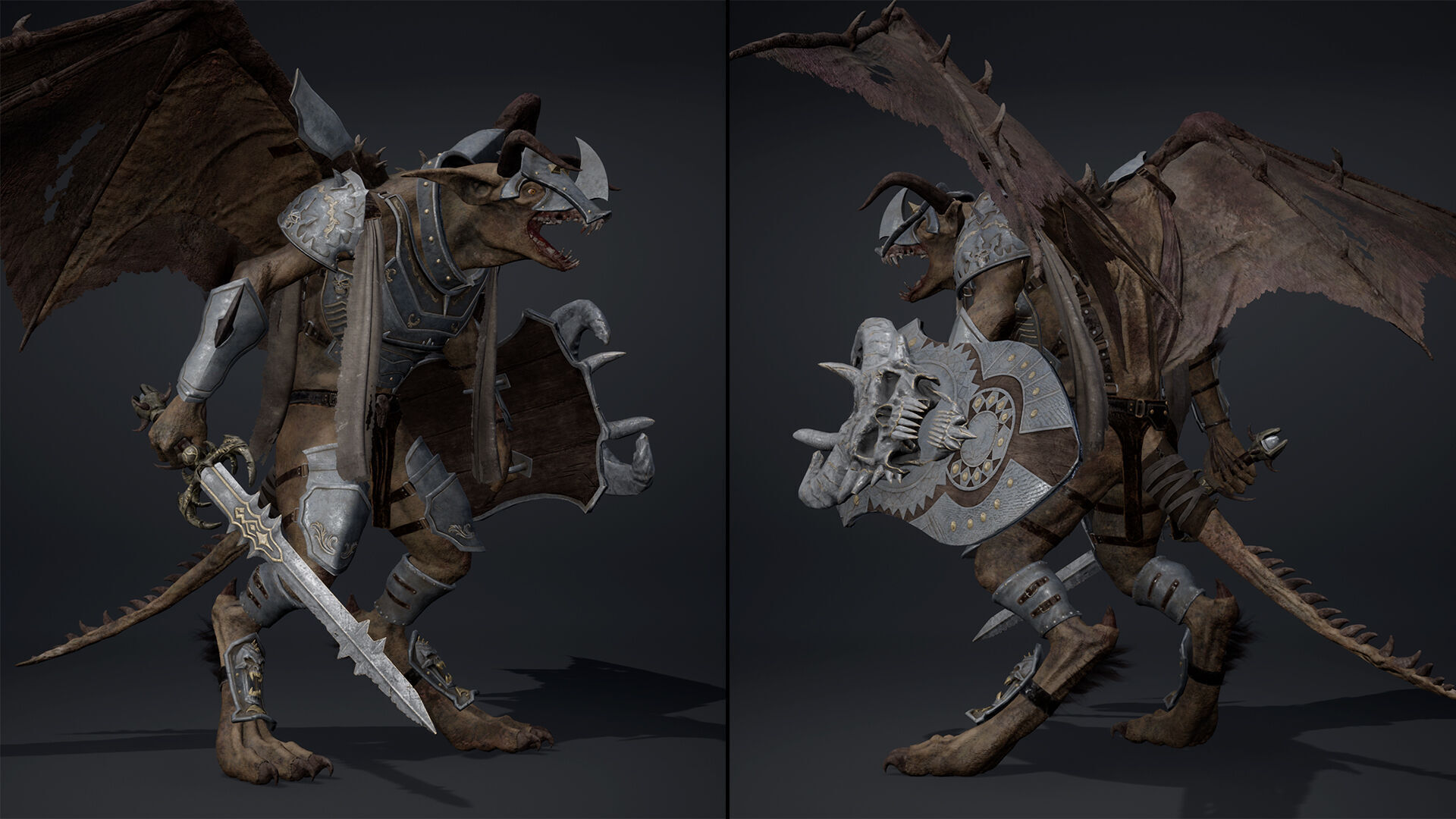 Shadow Swordman Low-poly 3D model_27