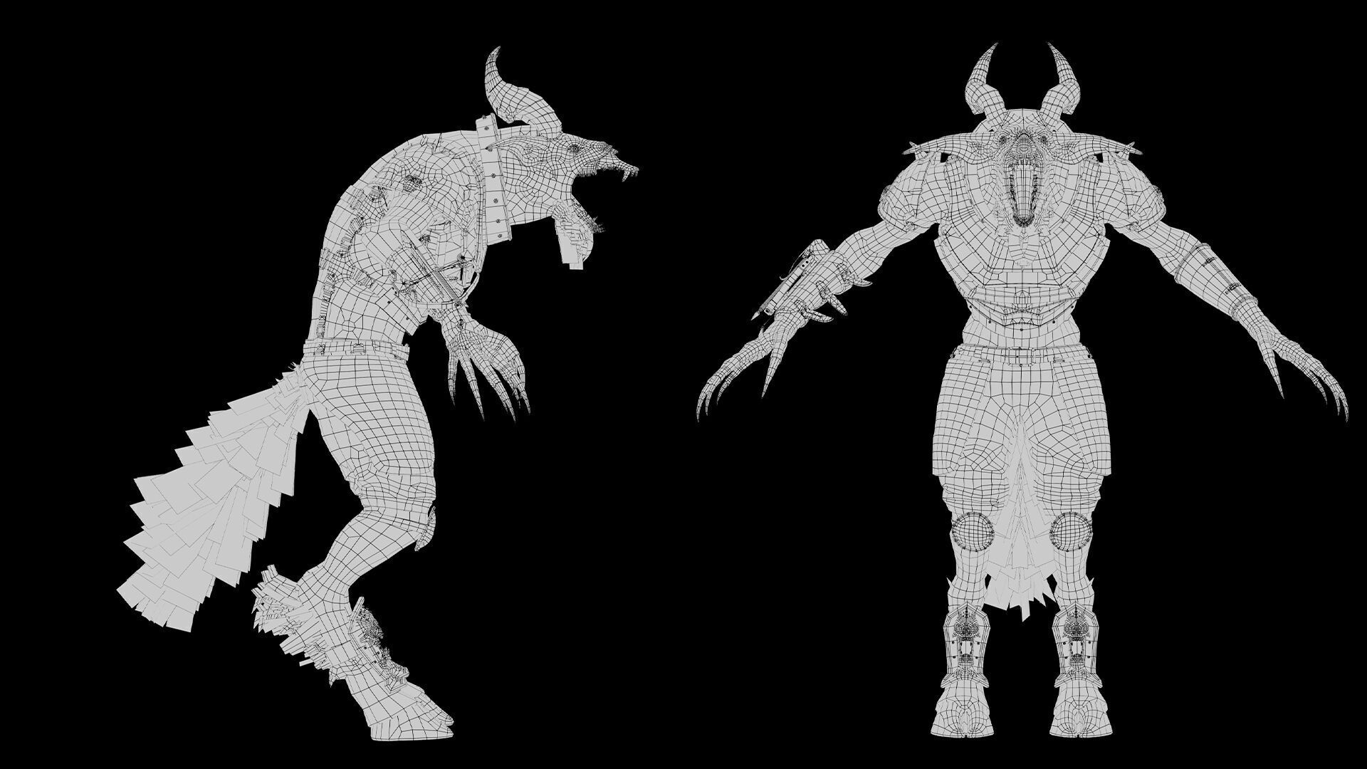 Shadow Swordman Low-poly 3D model_50