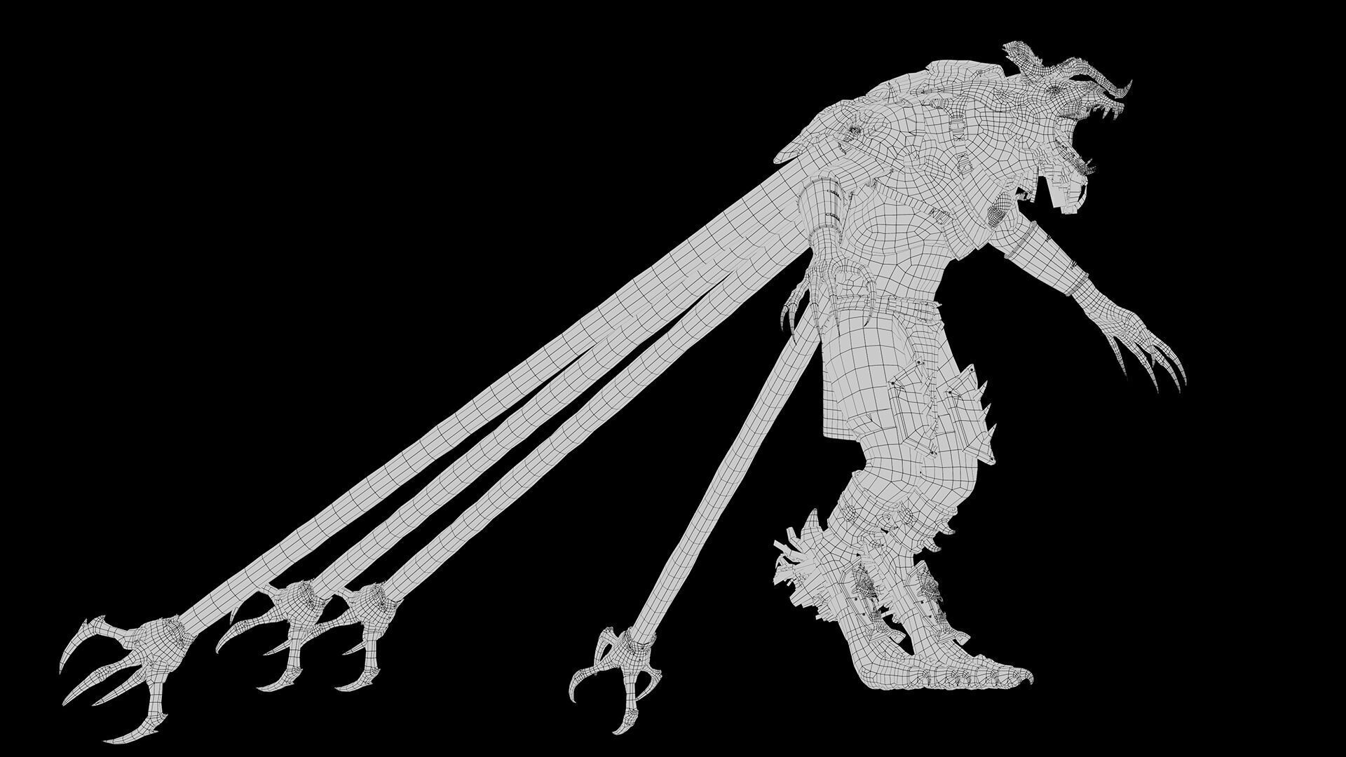 Shadow Swordman Low-poly 3D model_53