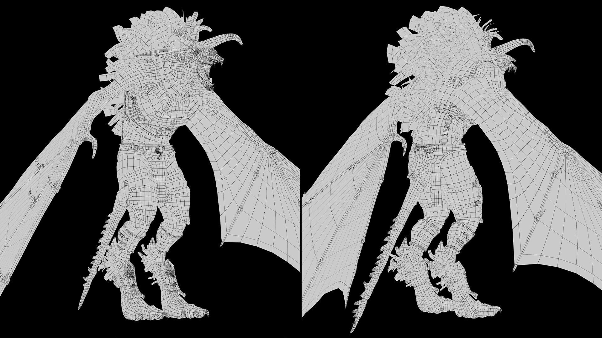 Shadow Swordman Low-poly 3D model_54