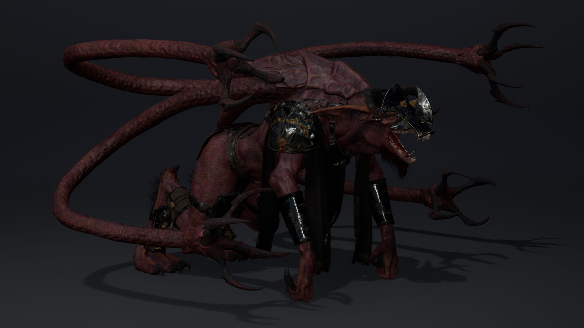 Shadow Swordman Low-poly 3D model_34