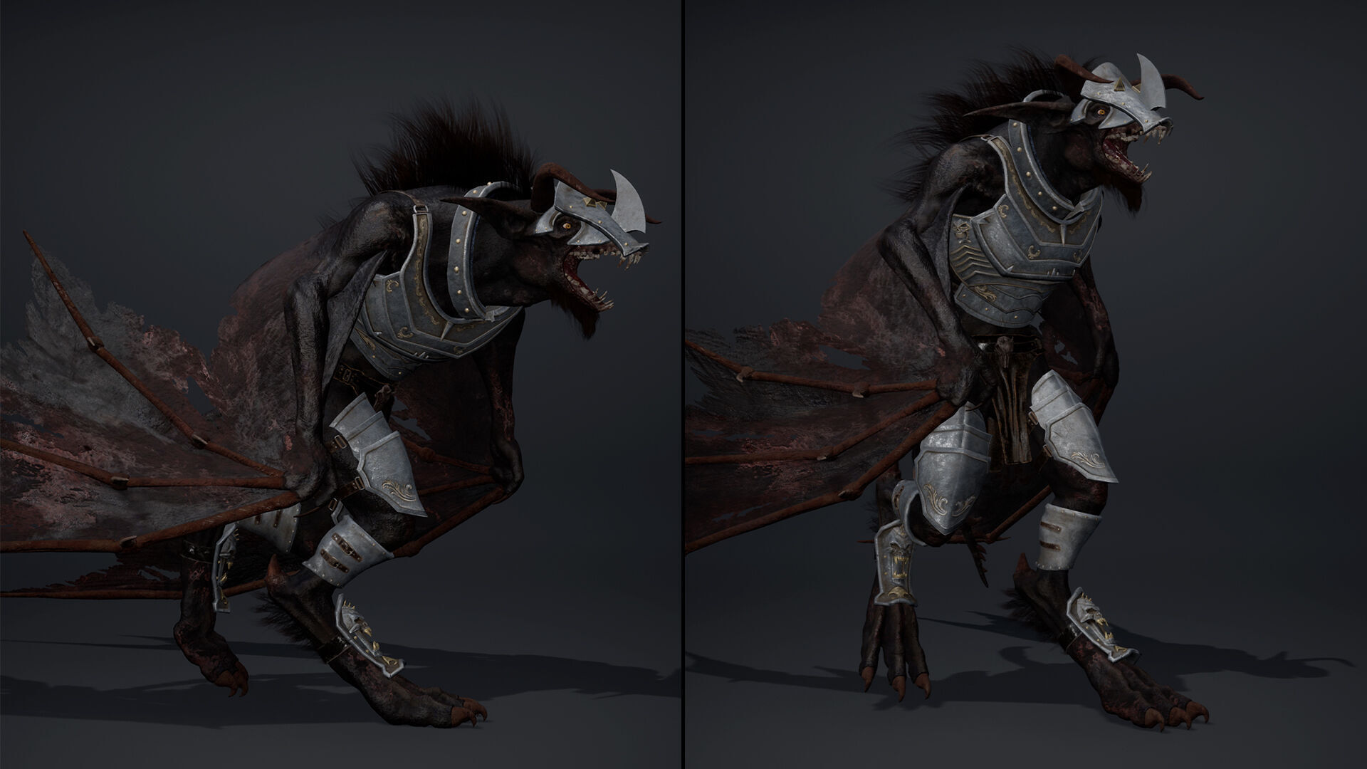 Shadow Swordman Low-poly 3D model_40