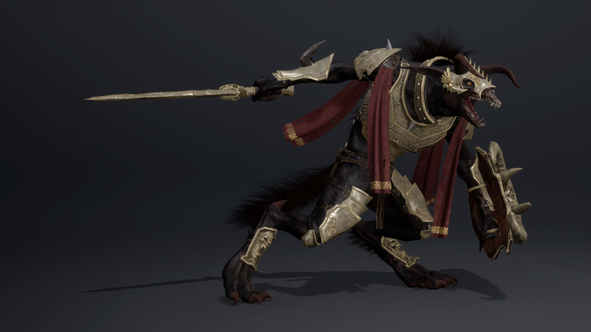 Shadow Swordman Low-poly 3D model_15