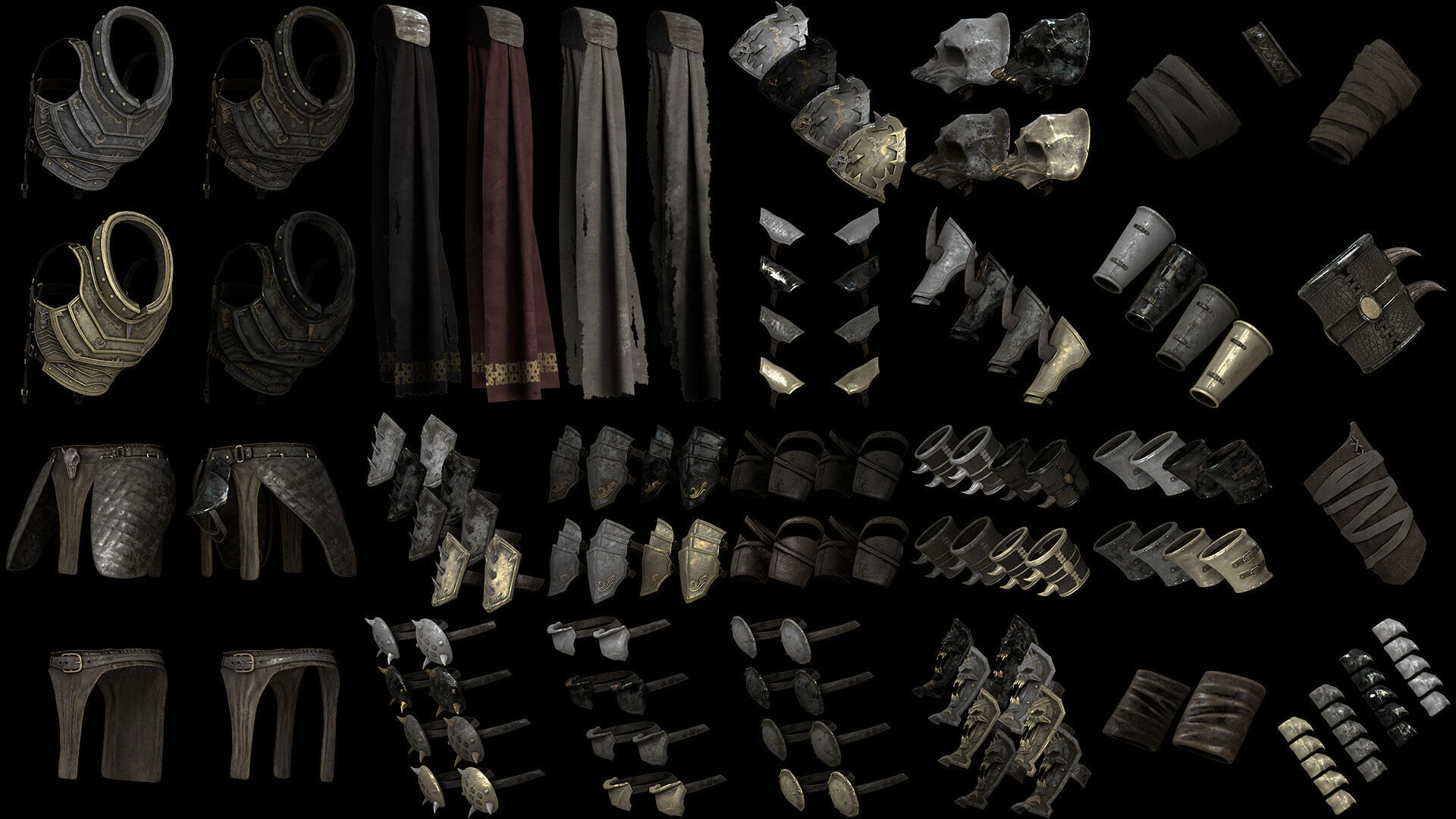 Shadow Swordman Low-poly 3D model_46