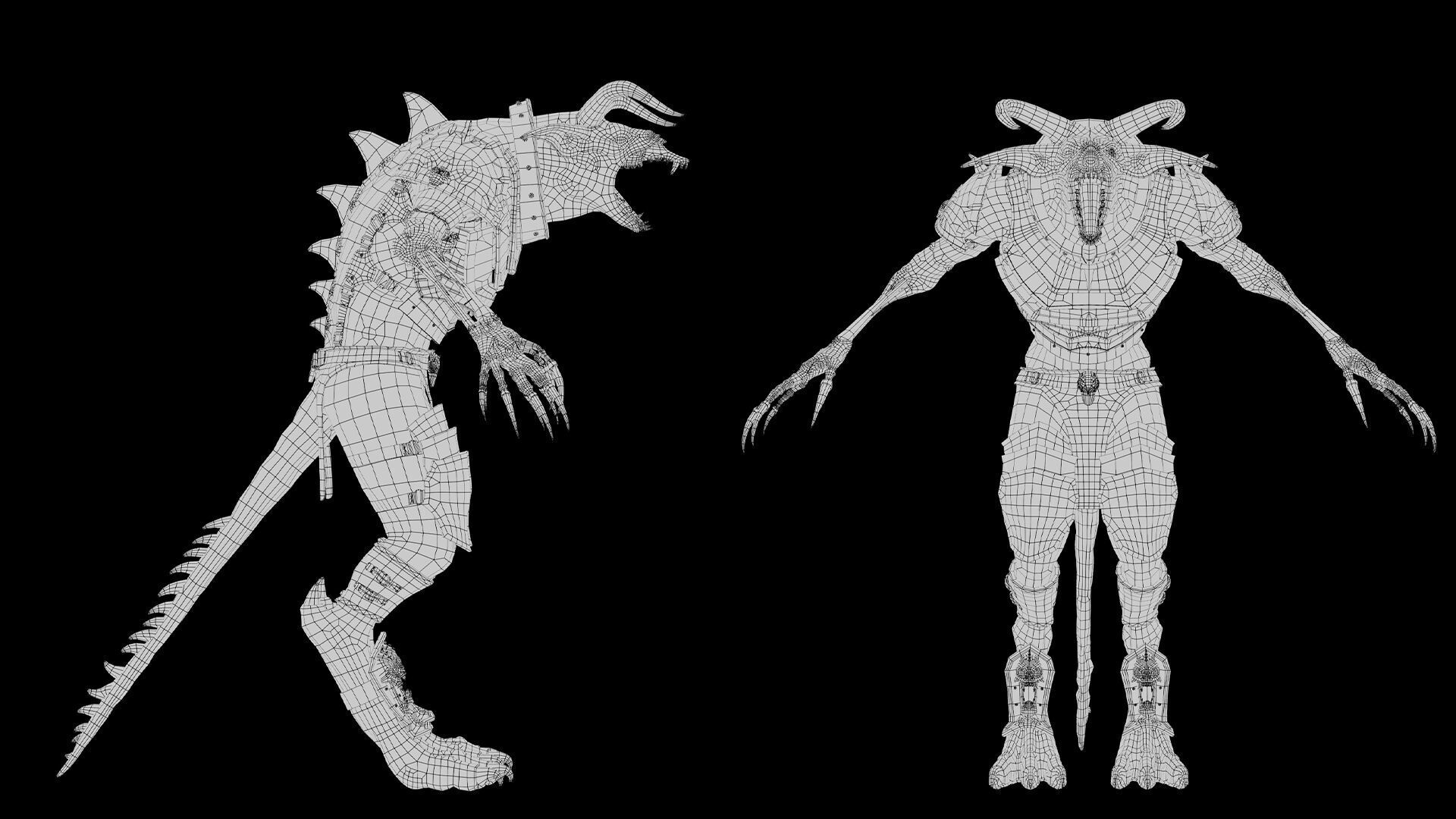 Shadow Swordman Low-poly 3D model_52