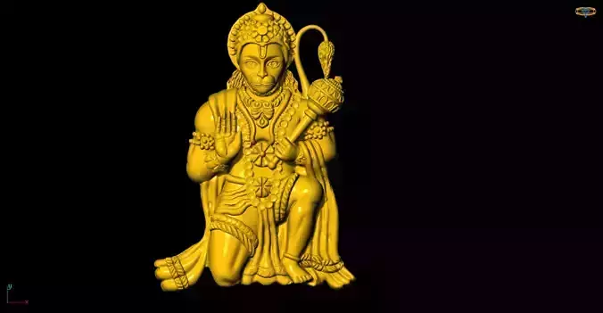 Hanuman 3D Locket 