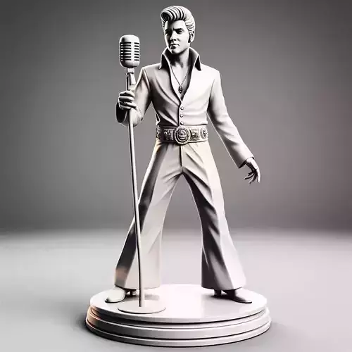 Elvis Presley Statue  3D Printable RockNRoll Icon 3D print model