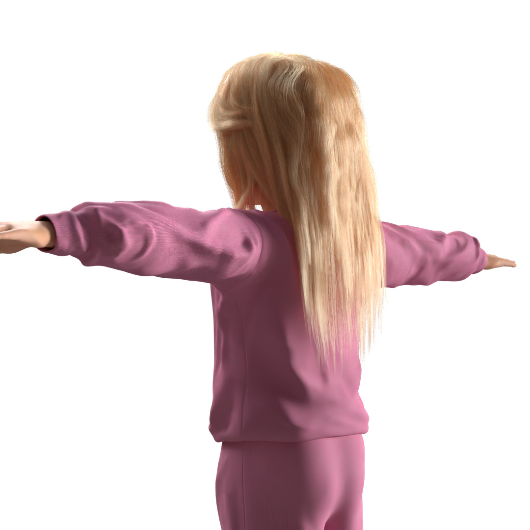 mia kid Girl Rig 3D model 3D model_5