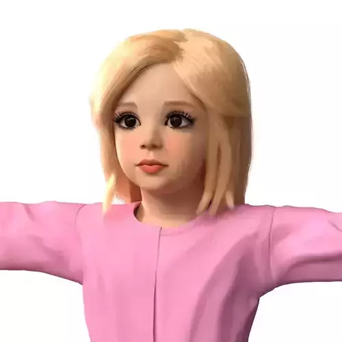 mia kid Girl Rig 3D model