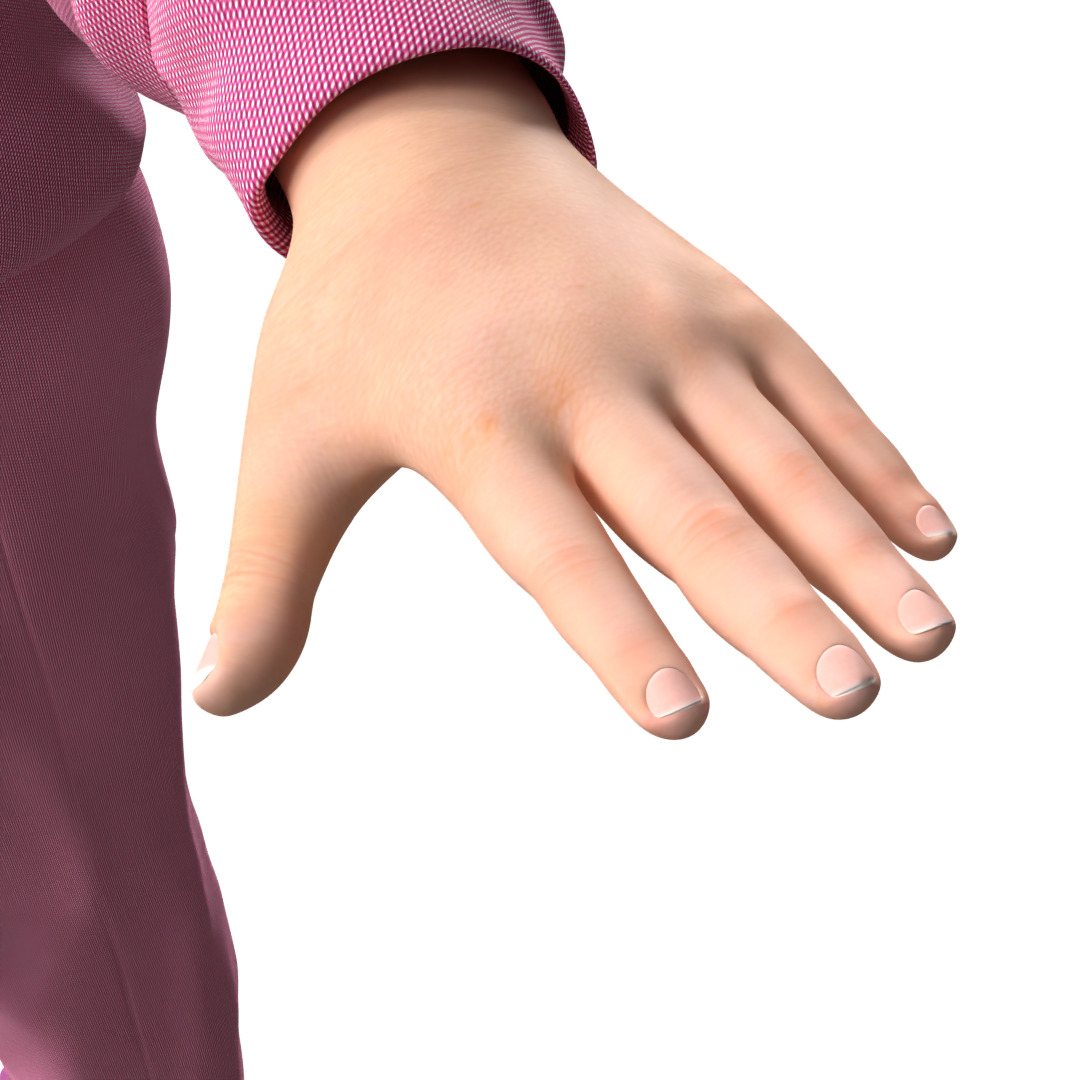 mia kid Girl Rig 3D model 3D model_7