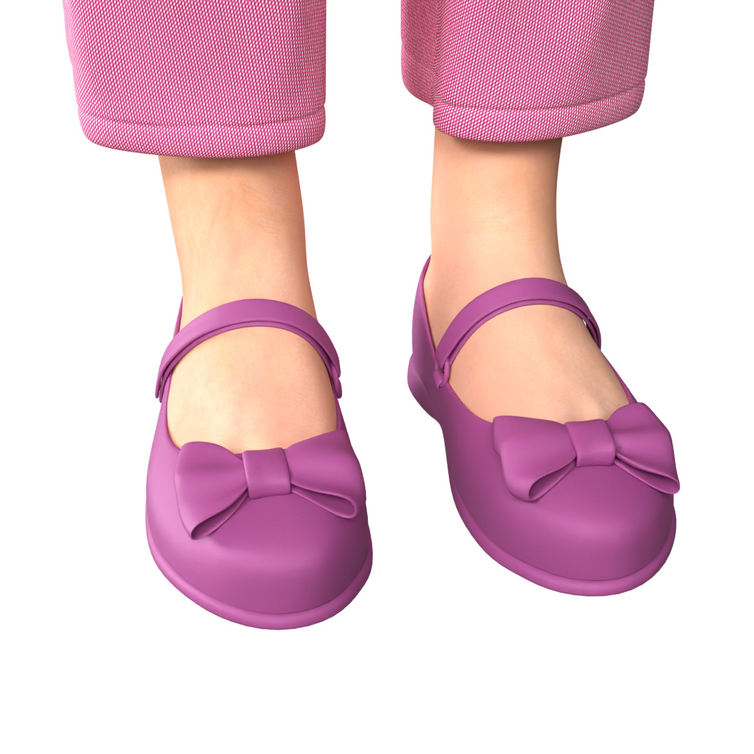 mia kid Girl Rig 3D model 3D model_9