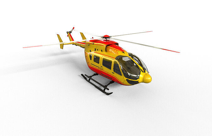 EC145 Helicopter Low-poly 3D model