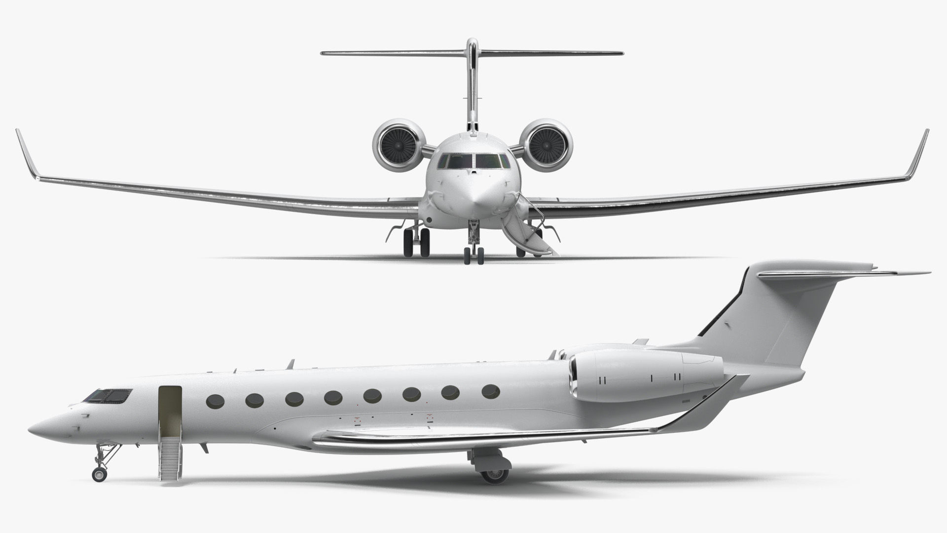 Large Private Jet Rigged for Maya 3D model_10