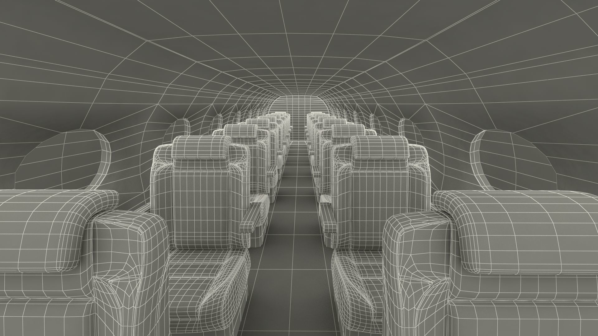 Large Private Jet Rigged for Maya 3D model_36