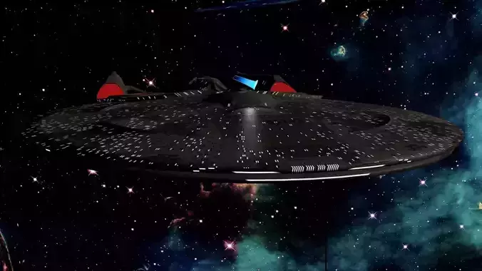 Starship USS Resonance  Free 3D model