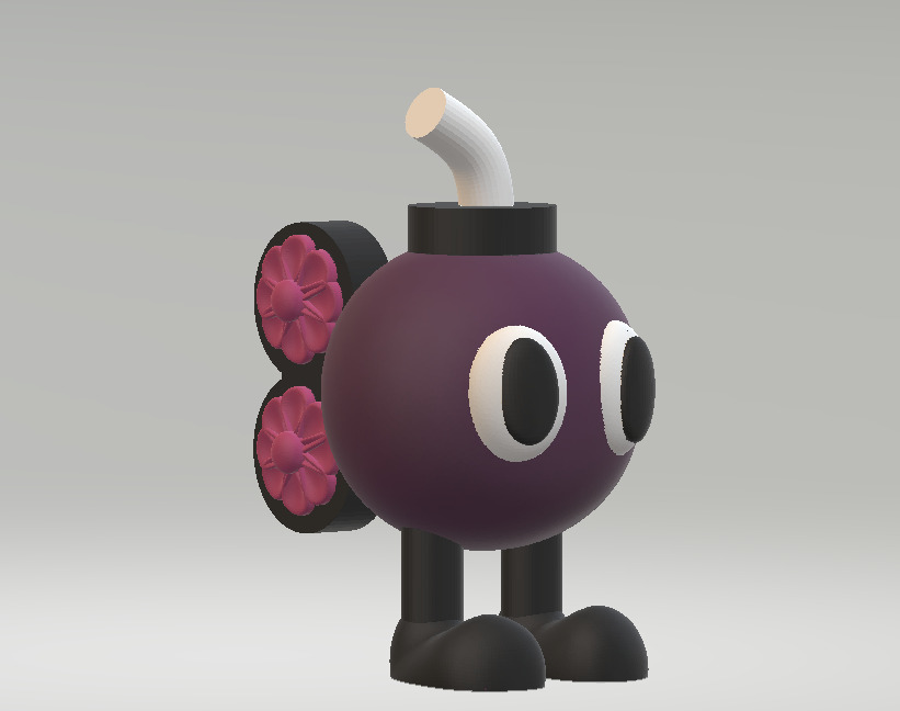 Cartoon Bomb 3D print model_1