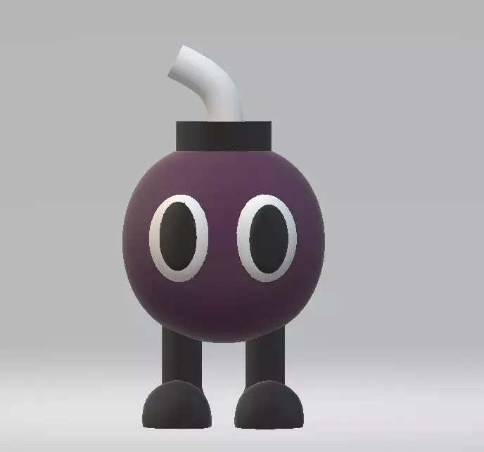 Cartoon Bomb 3D print model_0