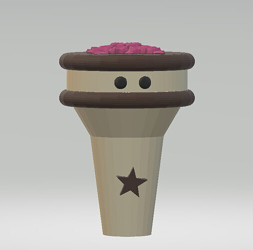 flowerpot cartoon 3D print model