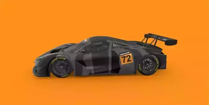 High-Performance McLaren GT3 Race Car 3D Model
