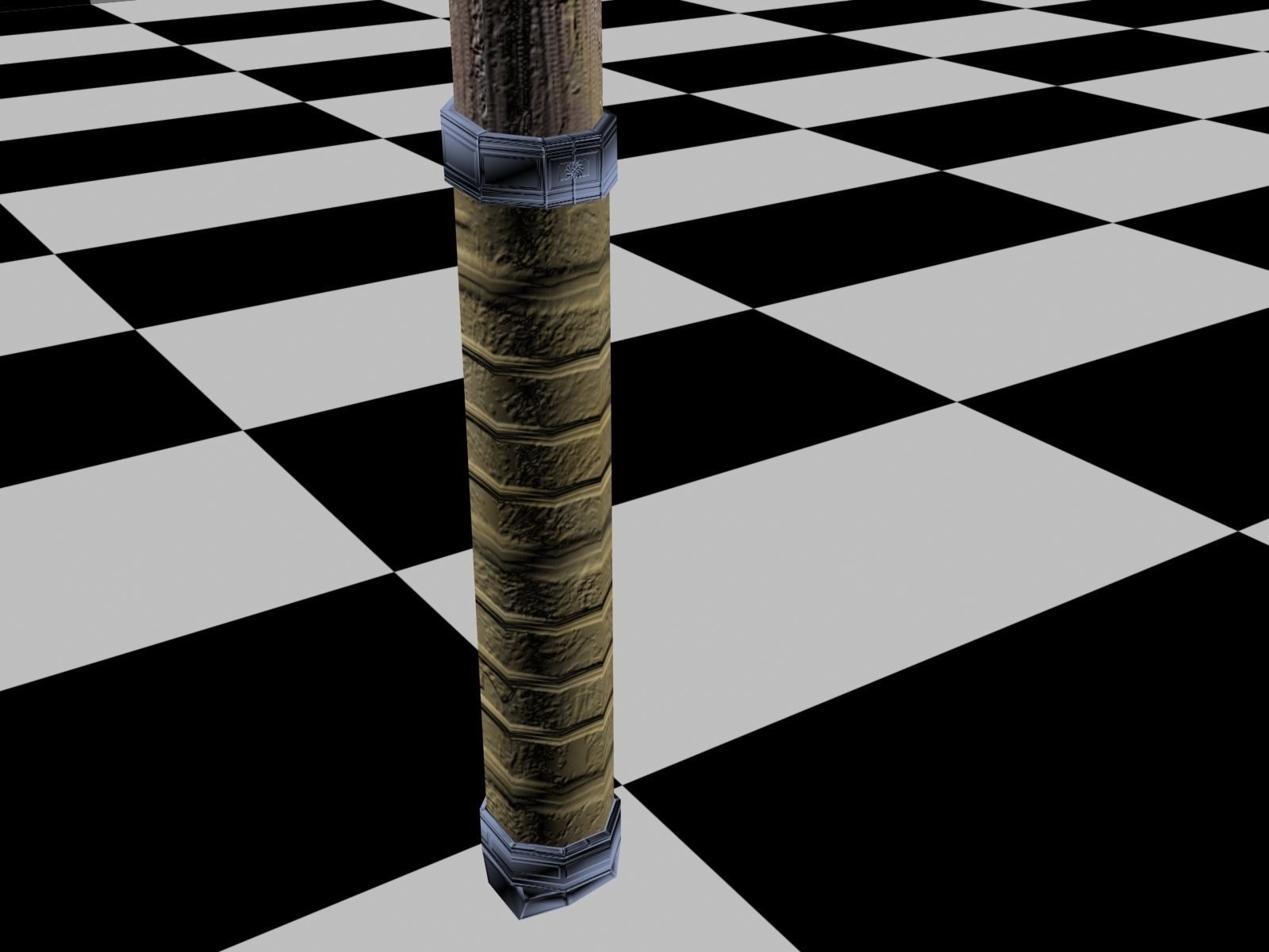 Fantasy Battle Axe Low-poly 3D model_7