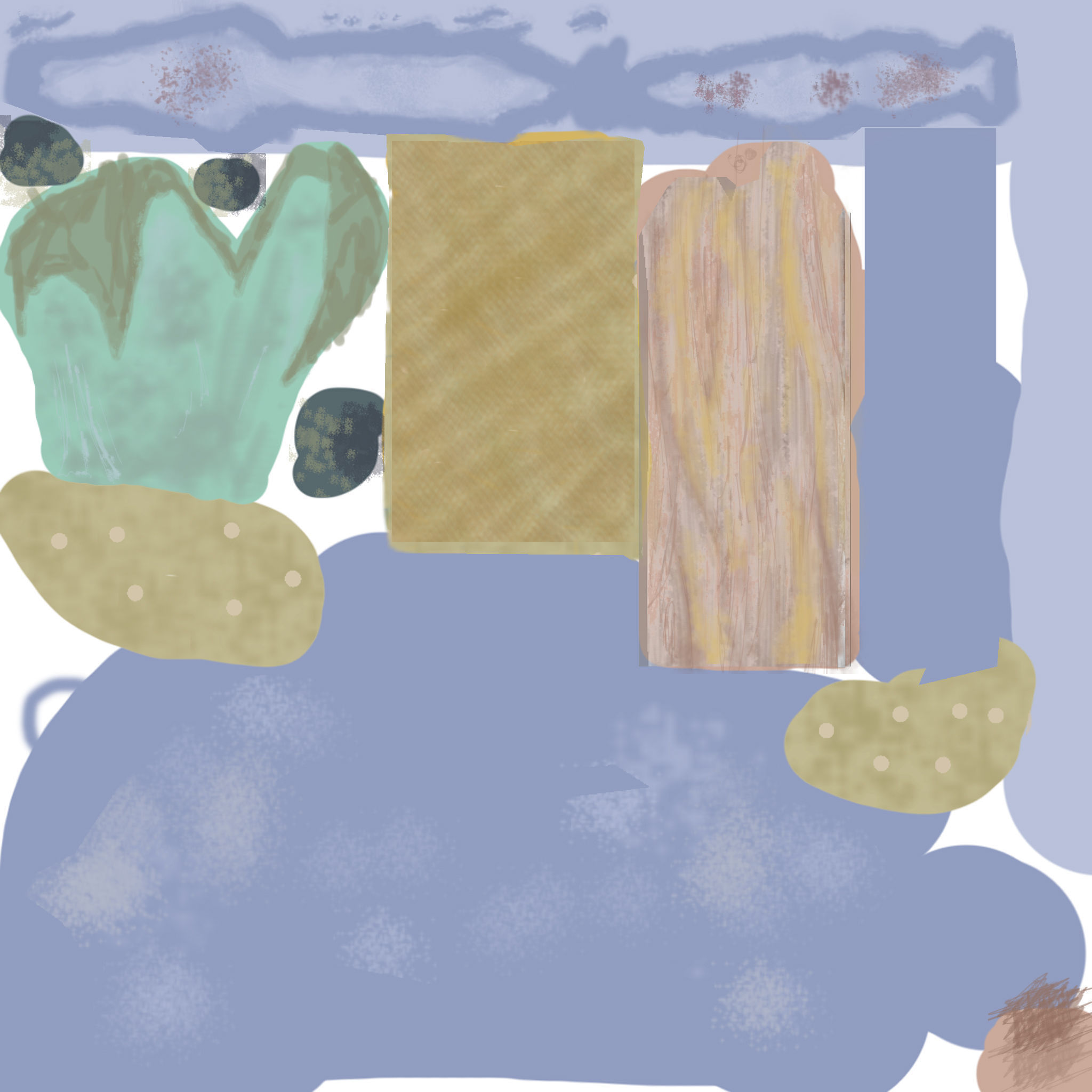 Fantasy Battle Axe Low-poly 3D model_10