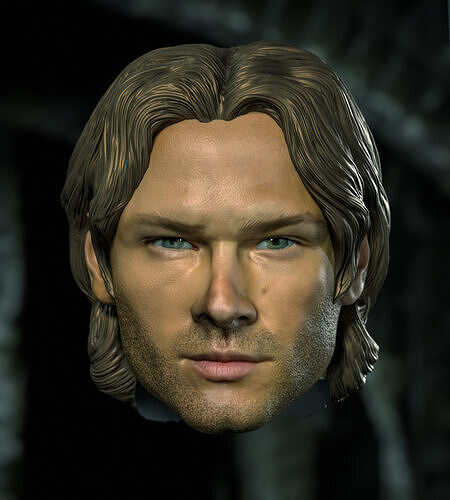 Supernatural Sam Winchester Jared Padalecki Head Headsculpt 3D print model