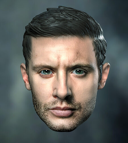 Supernatural Dean Winchester Jensen Ackles Head Headsculpt 3D print model
