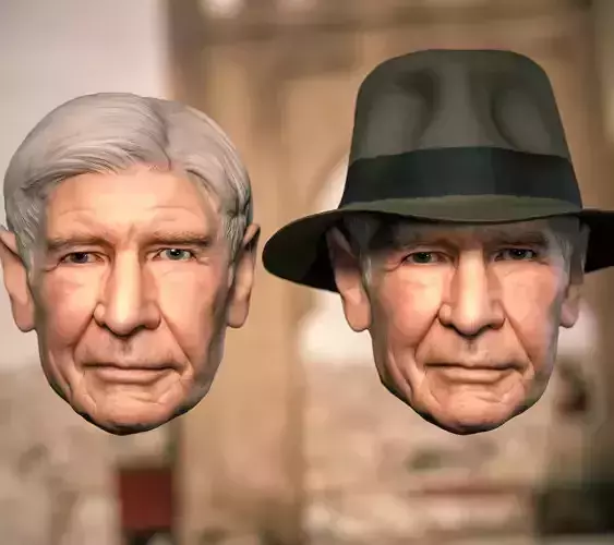  Indiana Jones Old Harrison Ford Head Headsculpt 3D print model