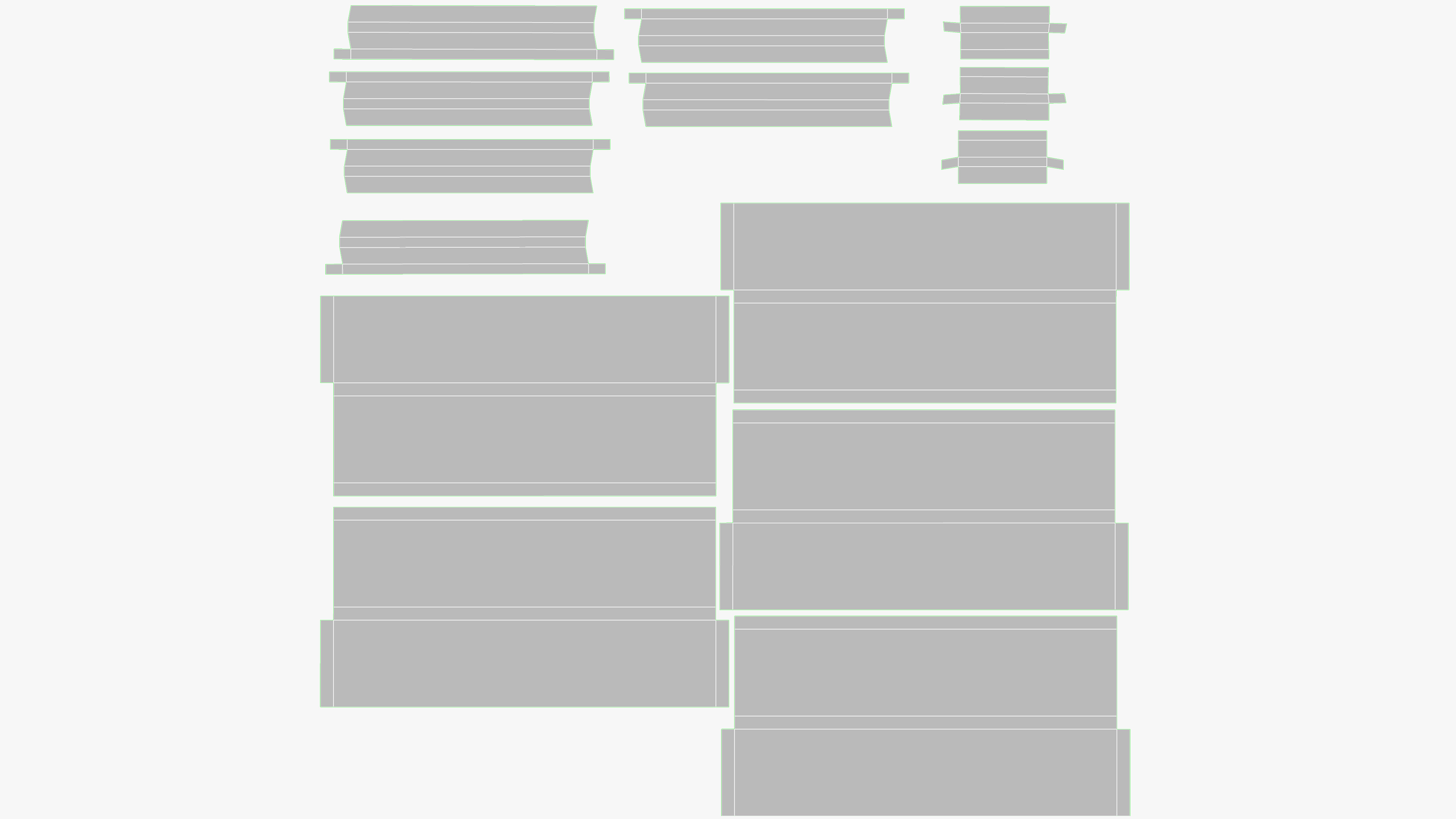 Stylish Wooden Shelves Low-poly 3D model_9