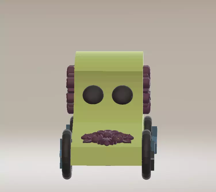 stylized robot 3D print model