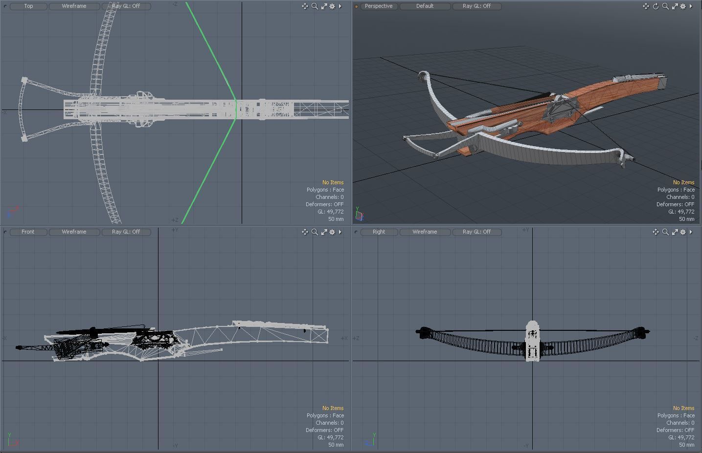 A medieval style crossbow 3D model_7