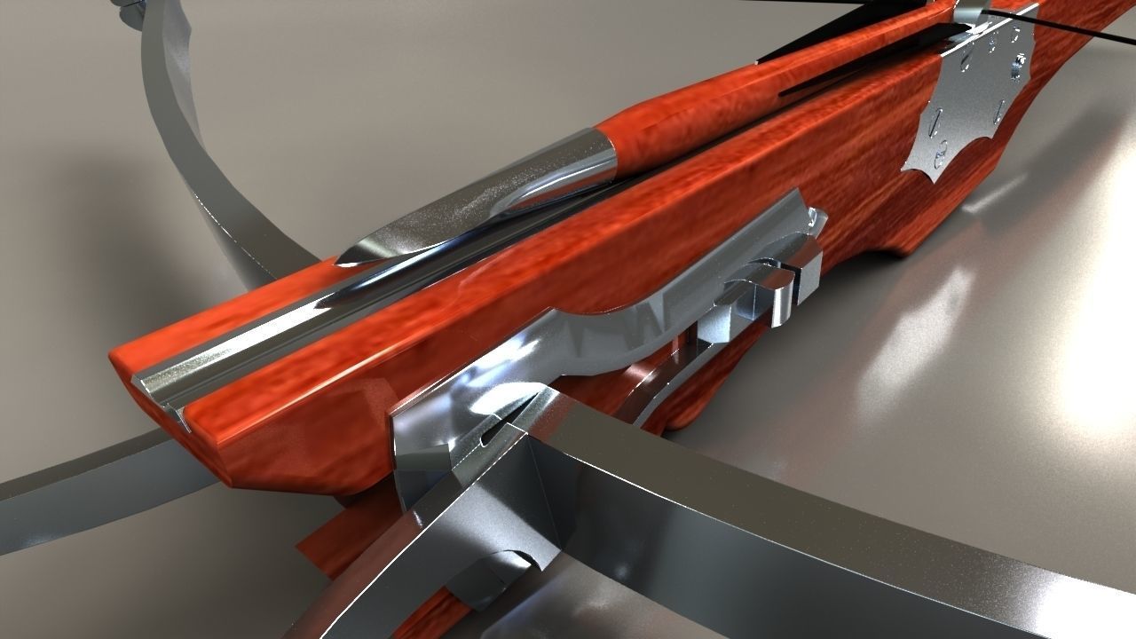 A medieval style crossbow 3D model_3