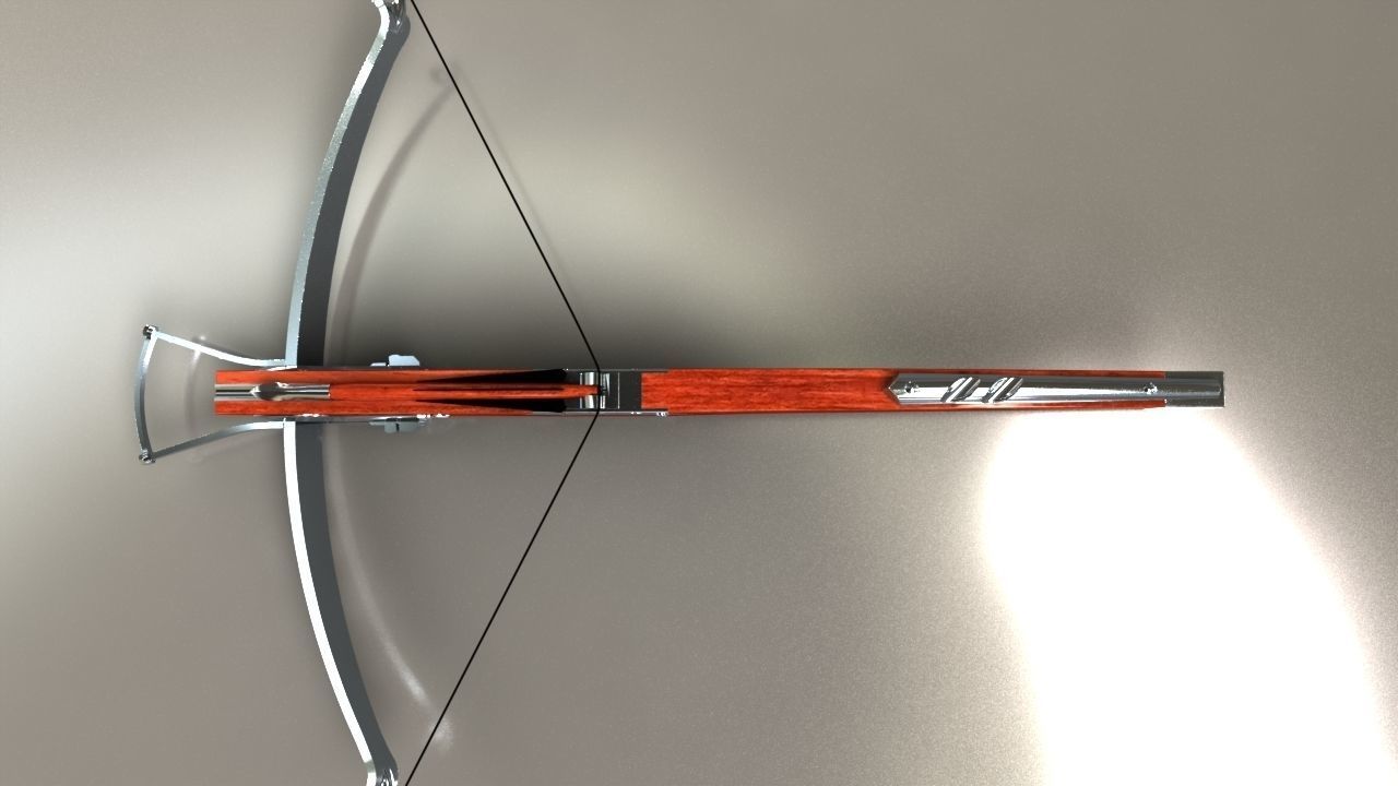 A medieval style crossbow 3D model_1