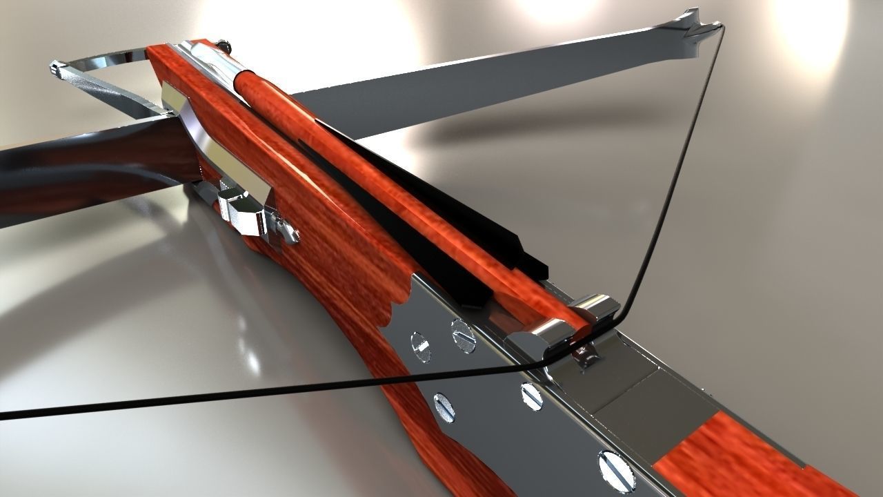 A medieval style crossbow 3D model_2