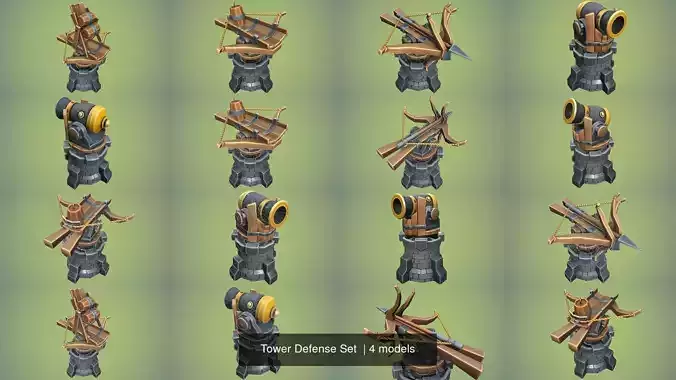 Tower Defense Set  3D Model Collection