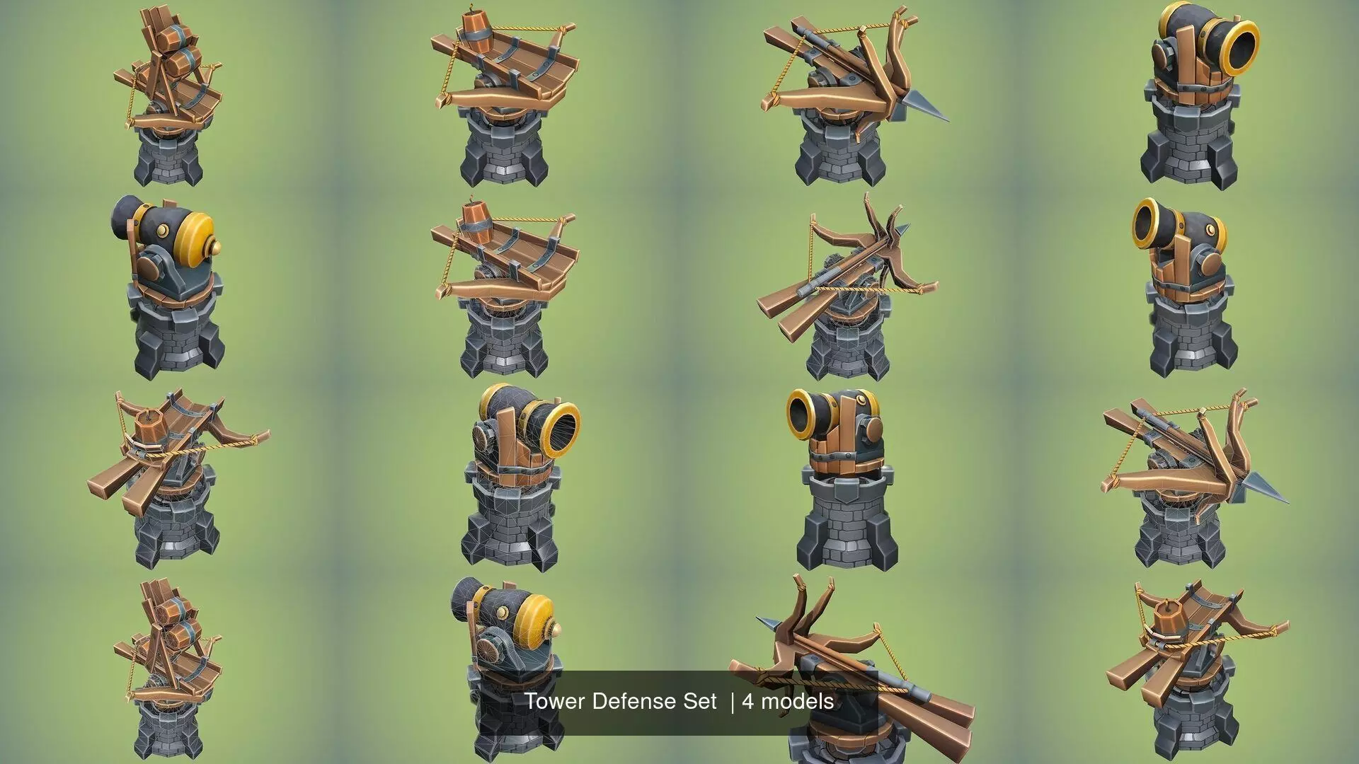 Tower Defense Set  3D Model Collection_0