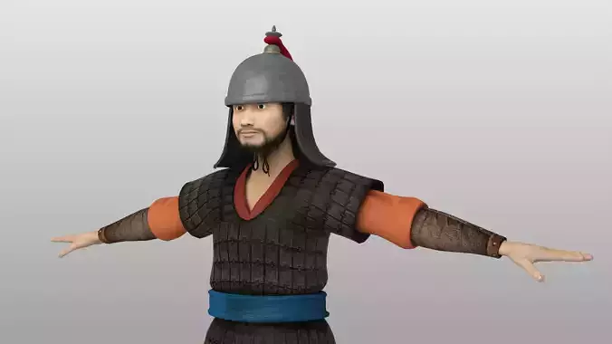 Goryeo soldier old asian soldier Rigged