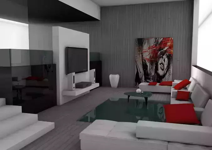 living room 3D model