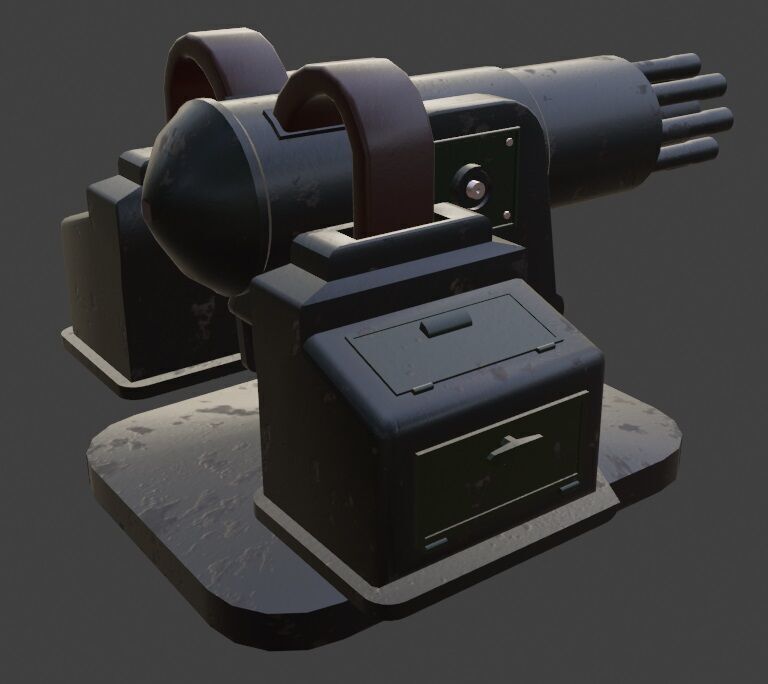 TD Tower 003 Low-poly 3D model_2