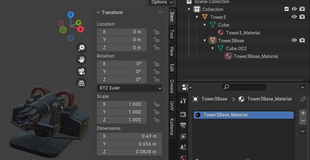 TD Tower 003 Low-poly 3D model_6