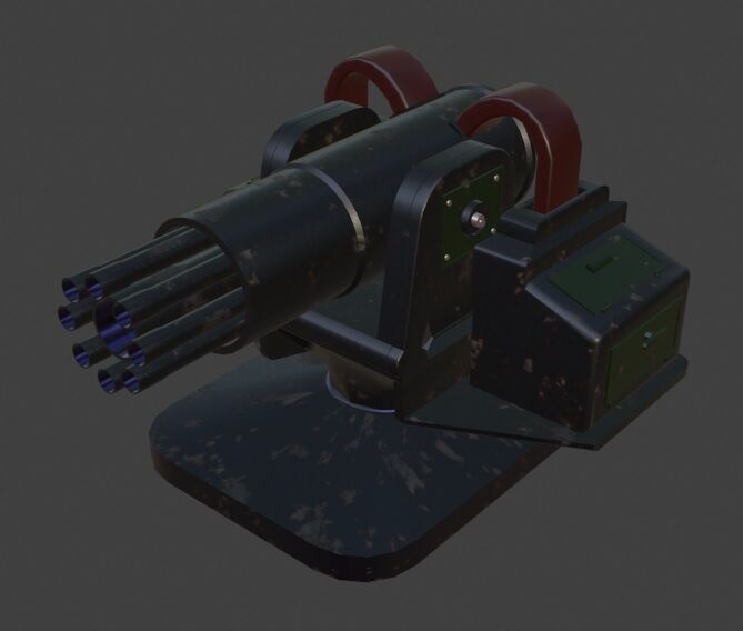 TD Tower 003 Low-poly 3D model_1