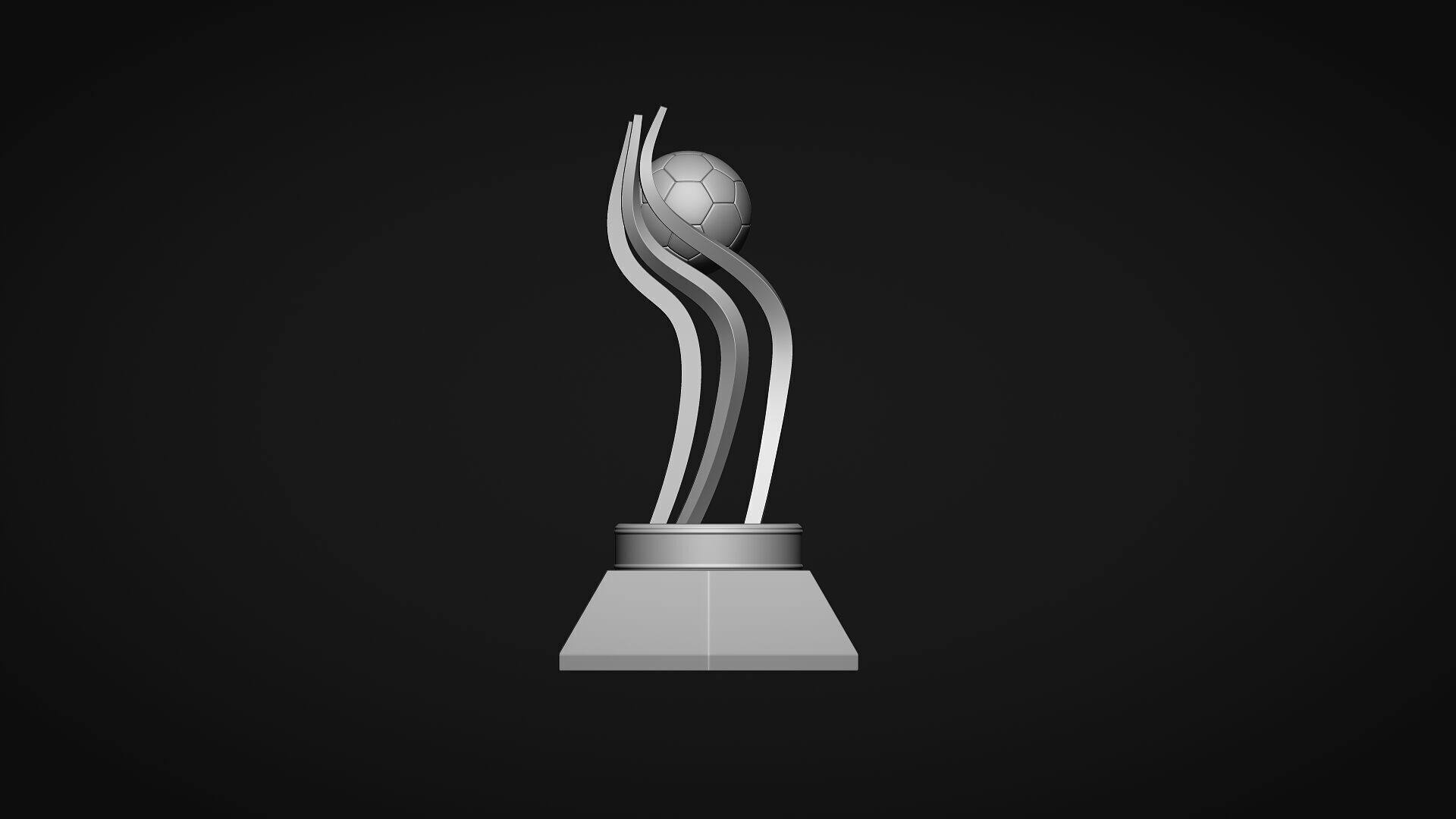 Handball Award Trophy 3D print model_3