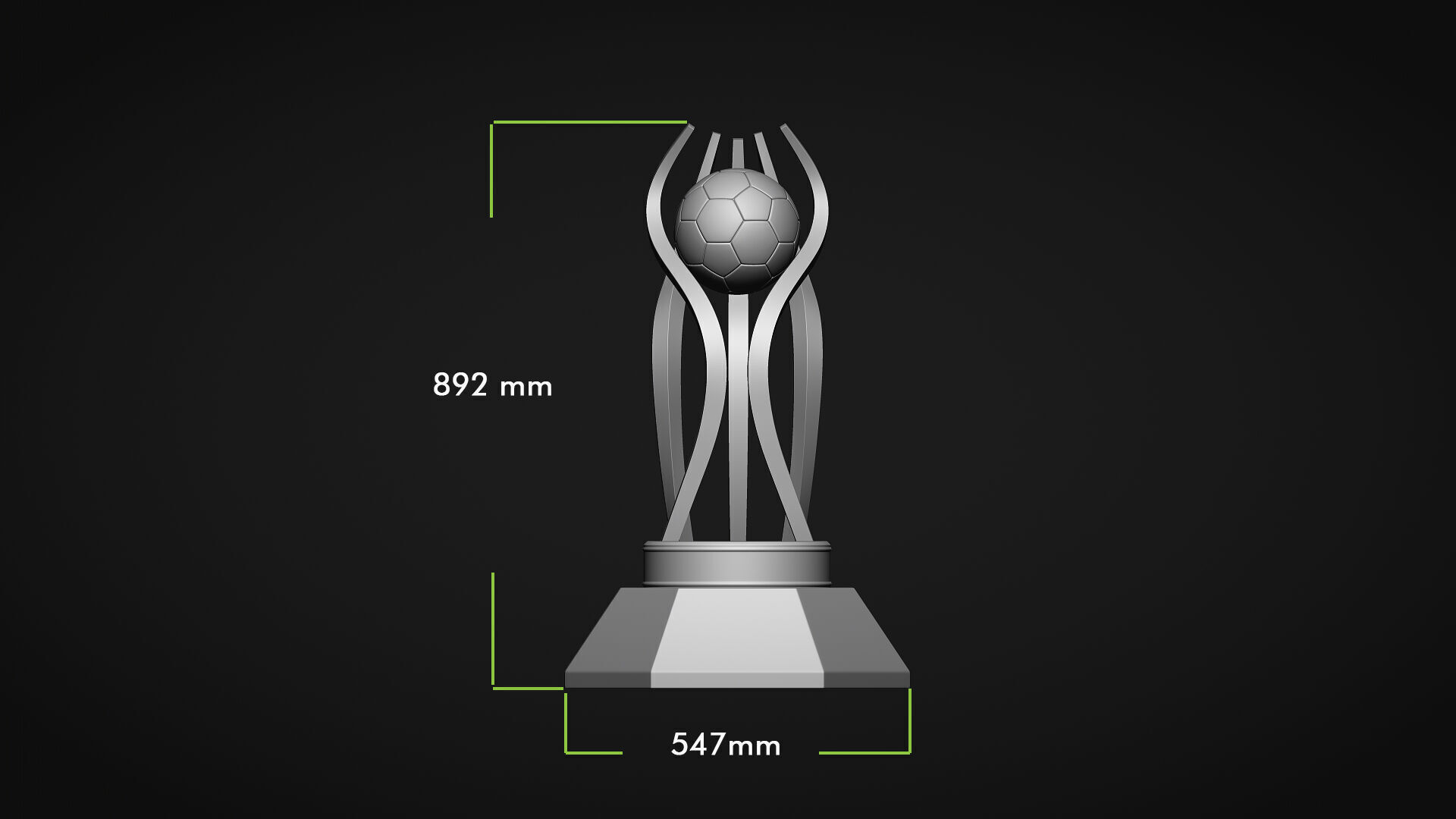 Handball Award Trophy 3D print model_1