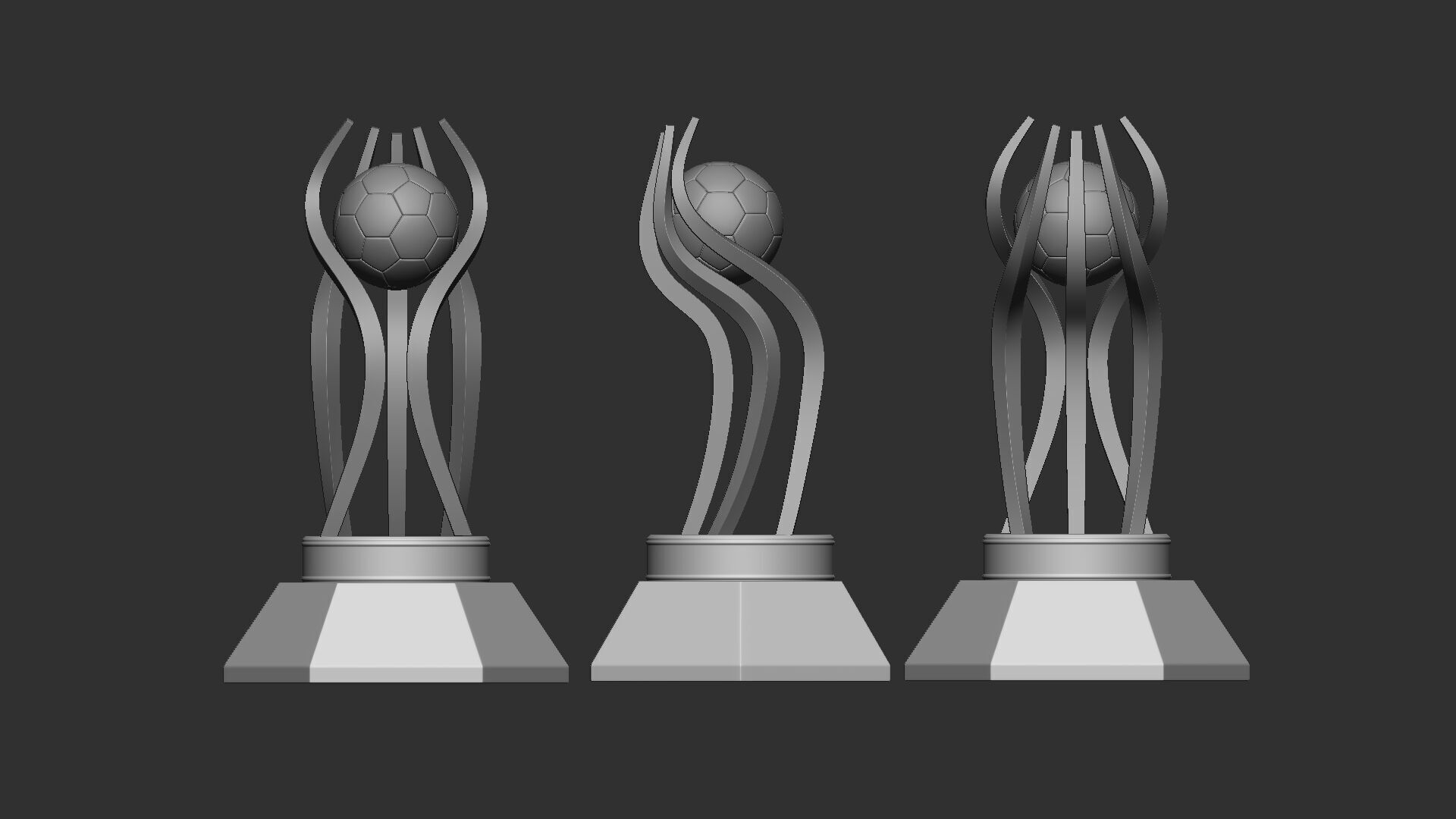 Handball Award Trophy 3D print model_5