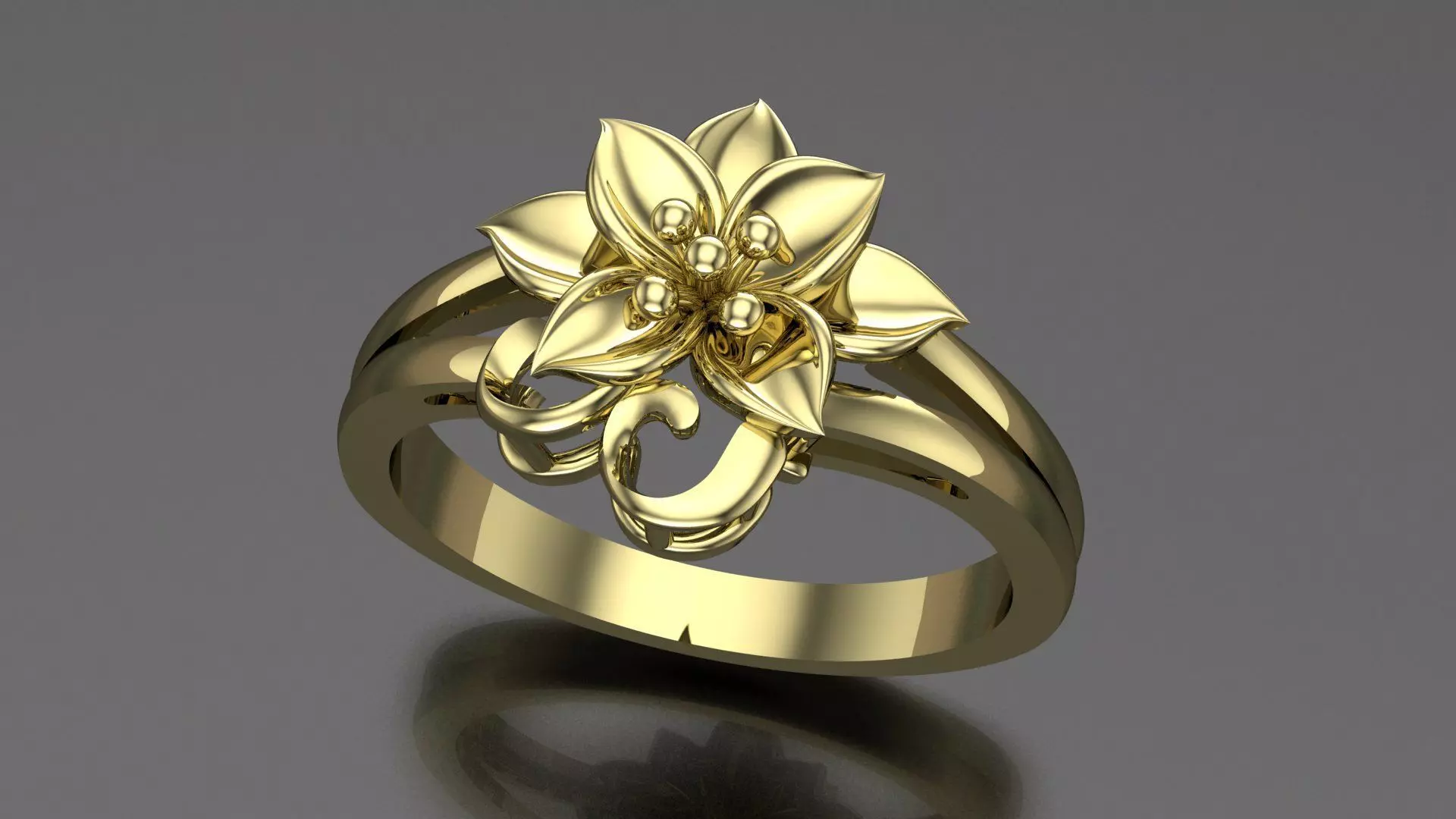 Rings flowers FL47319 3D print model
