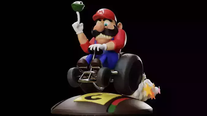 Mario Kart 3D Model 3D print model